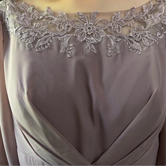 JJ’s HOUSE DRESS A- line Scoop Asymmetrical Chiffon Evening Dress - Picture 8 of 13